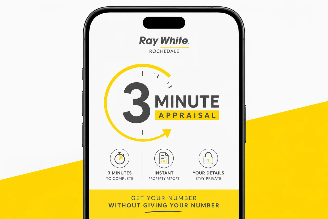 A homeowner using the 3-Minute Property Appraisal on a phone