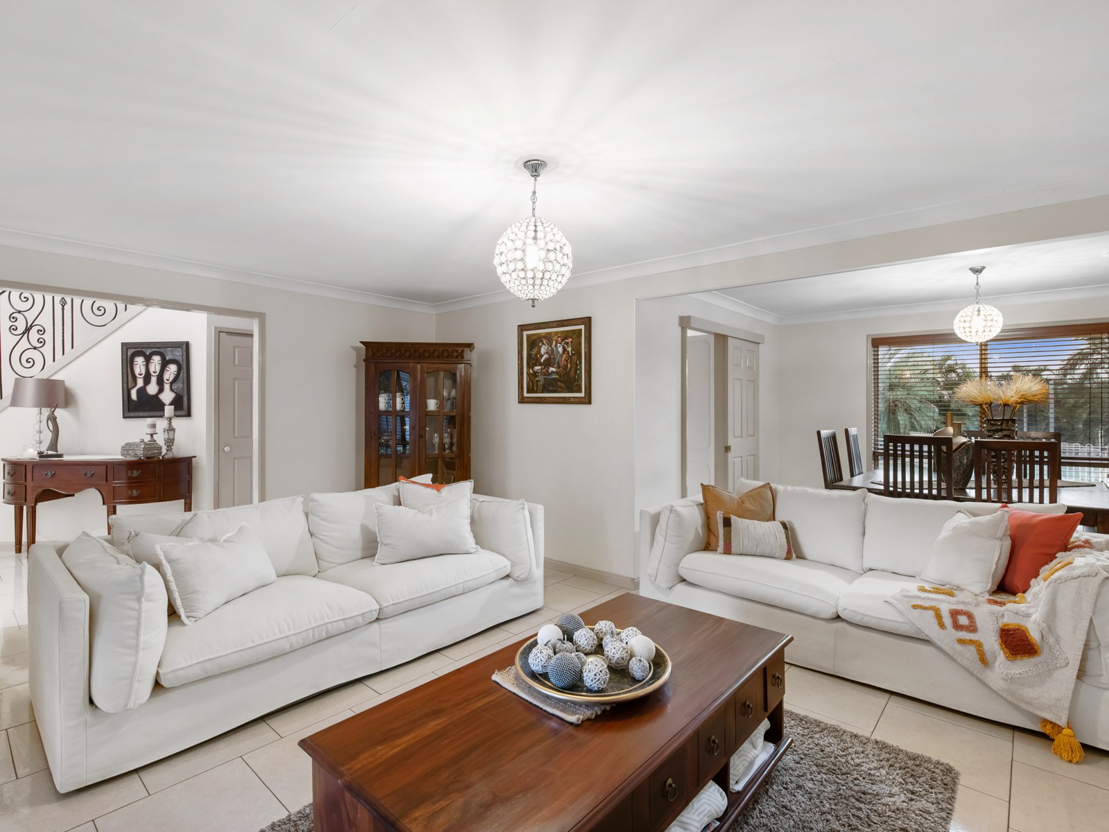Formal lounge flowing to the dining room