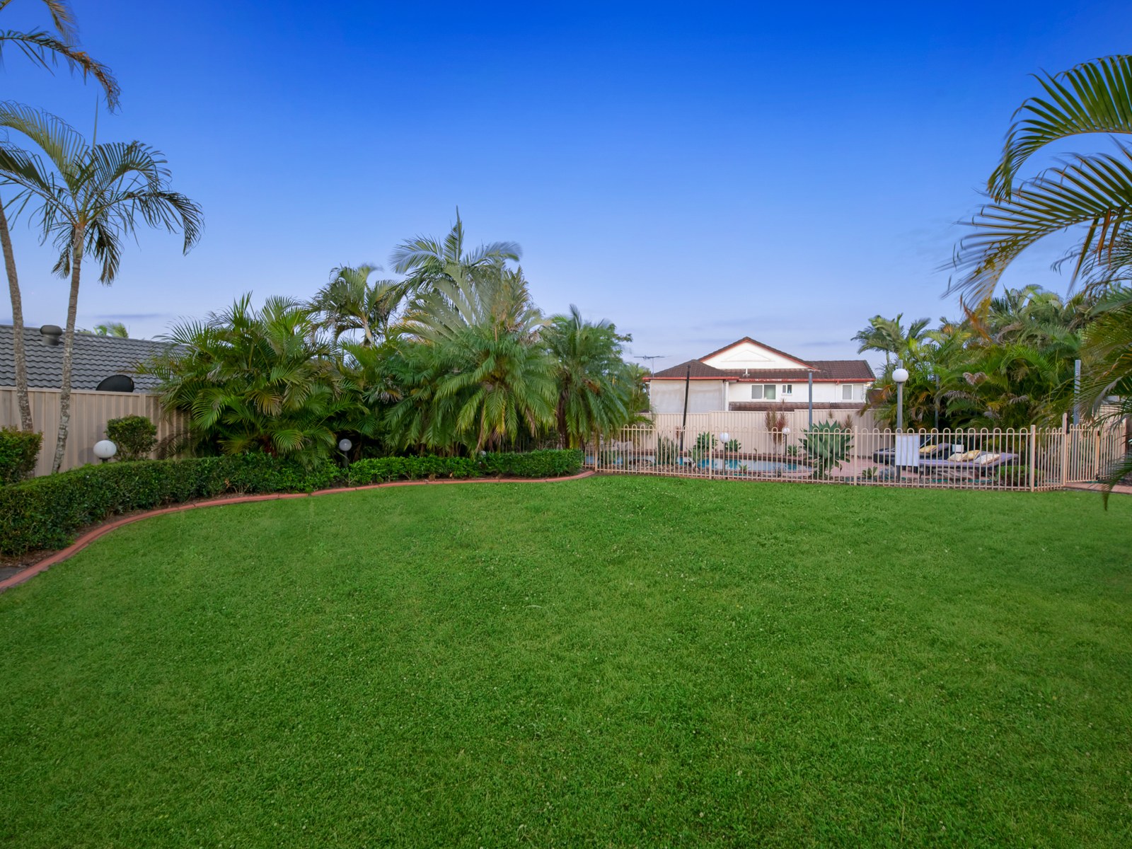 Expansive back lawn