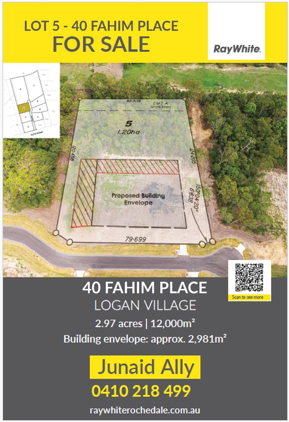 Signboard for Lot 5, 40 Fahim Place